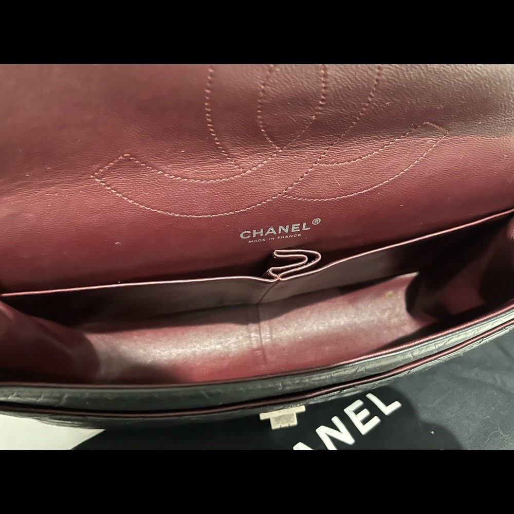 Chanel Black Purse 2.55 lamb skin comes with dust bag and box.. Quilted - Picture 9 of 13